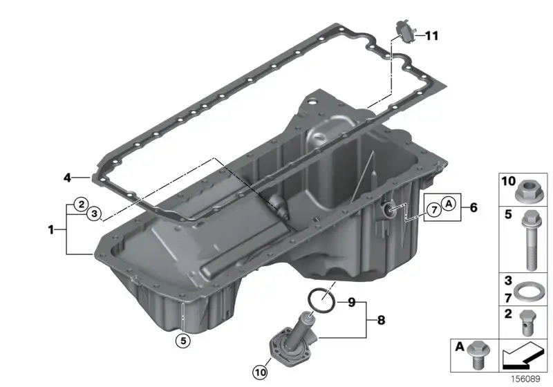 BMW Verschlussschraube mit O-Ring E60 E61 E63 E64 E65 E66 E81 E82