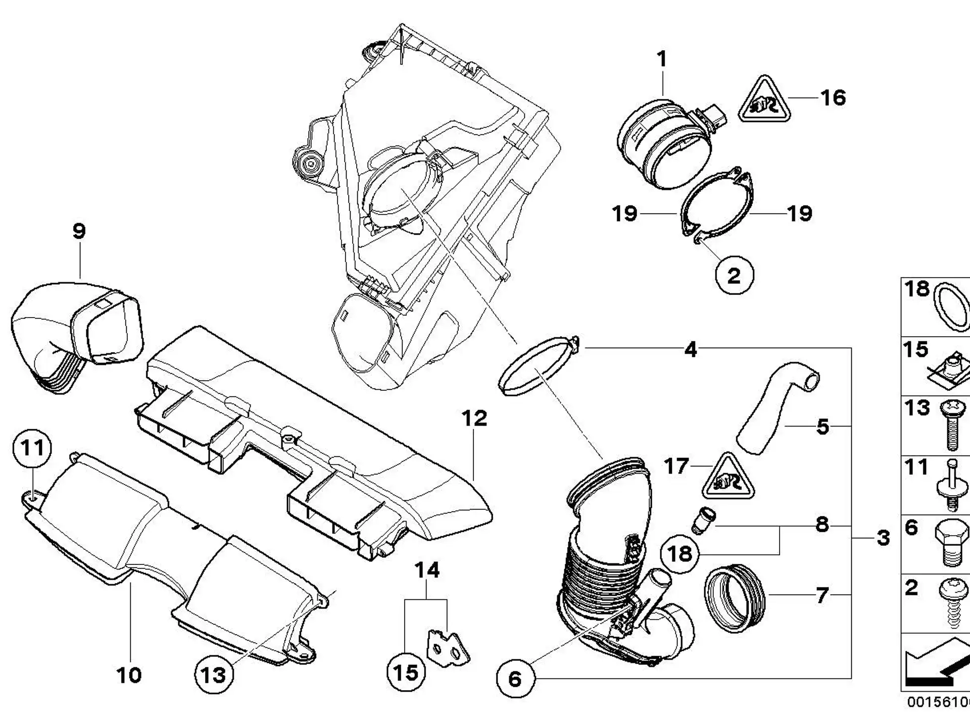 BMW Dichtung E60 E61 E63 E64 E70 E71 E83 E90 E91 E92 13717799839