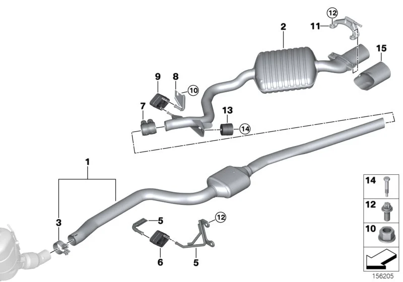 BMW Endrohrblende Alu-look E90 E91 E92 E93 18307618463