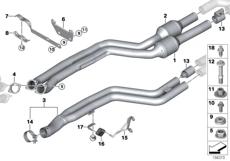 BMW Vorrohrhalter E82 E88 E90 E91 E92 E93 18207553604 - Bildposit