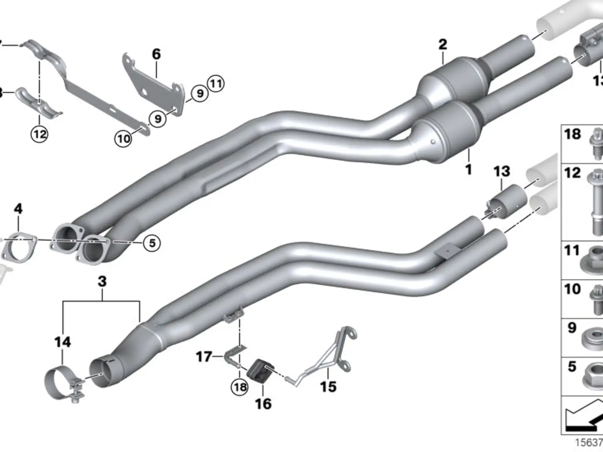 BMW Vorrohrhalter E82 E88 E90 E91 E92 E93 18207553605