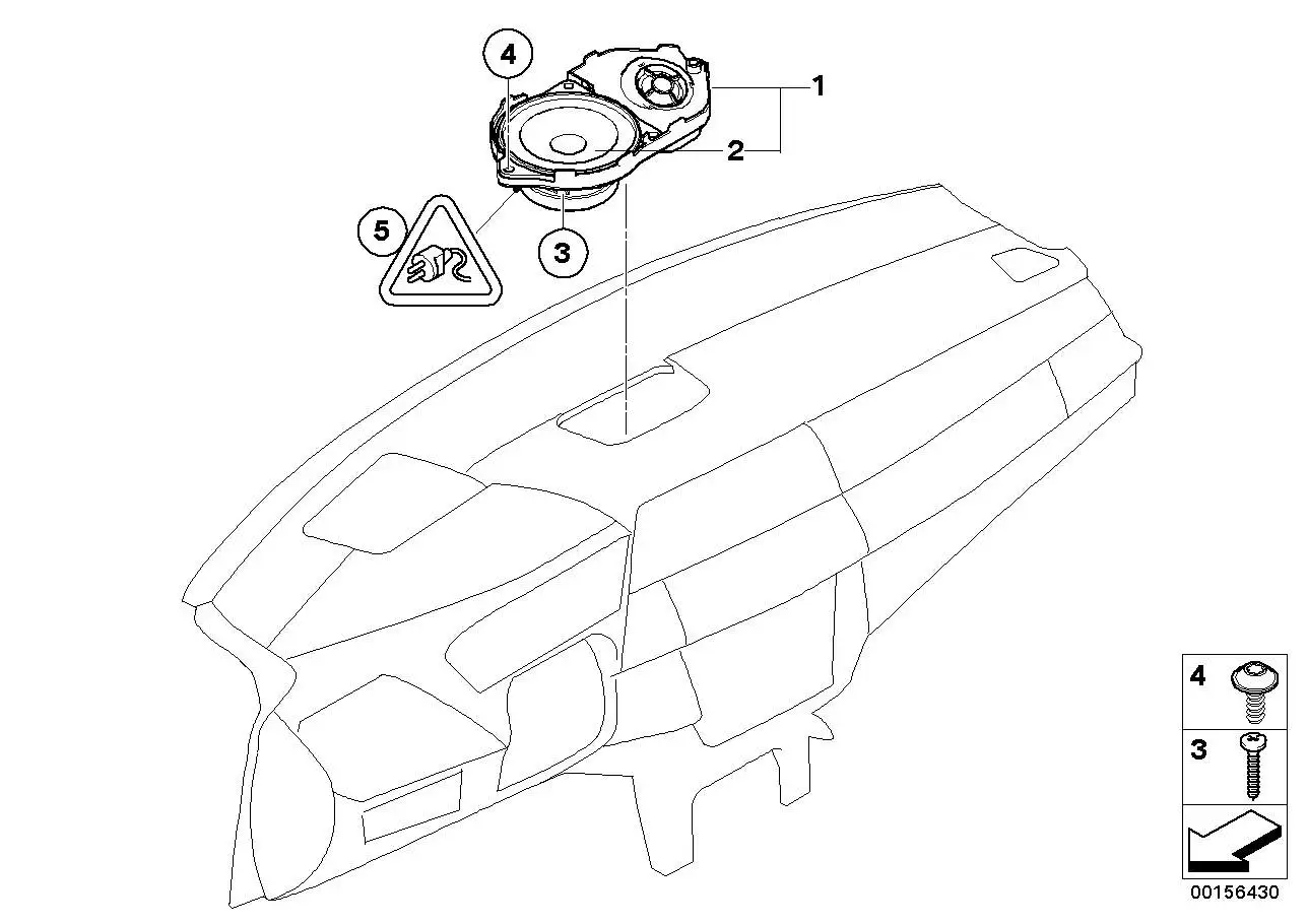 BMW Lautsprecherträger Instrumententafel 65139277840 - Bildpositi
