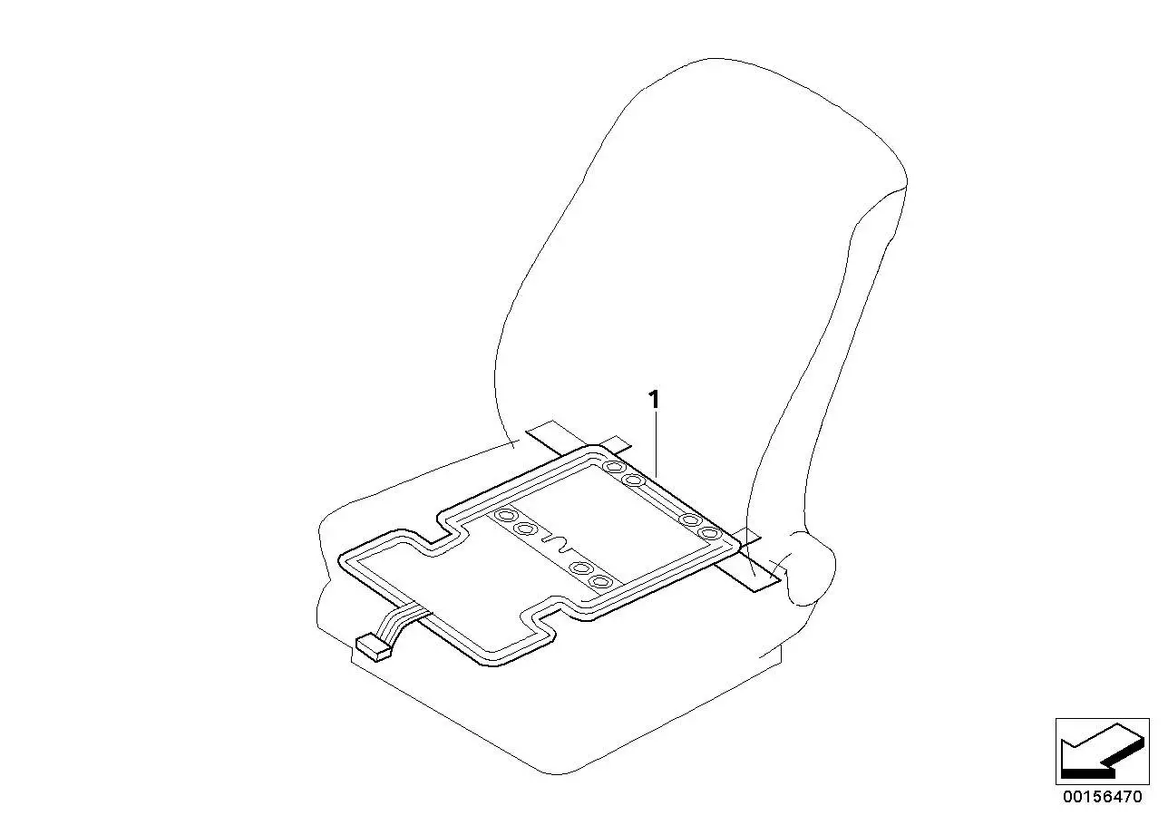 BMW Sensormatte Vordersitze E70 E71 E72 65779171318