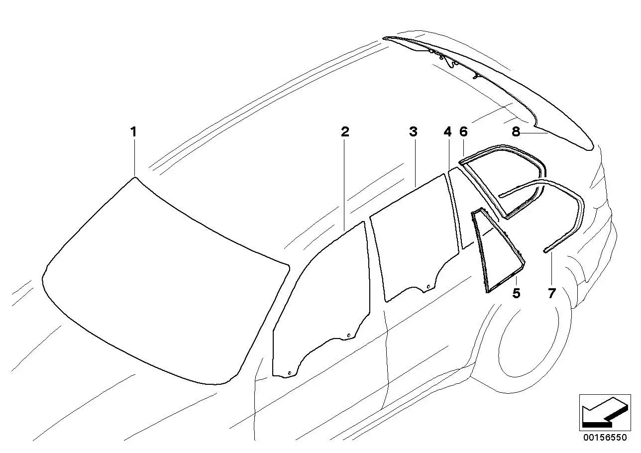 BMW Frontscheibe grün Regensensor E70 51317211911 - X5 E70