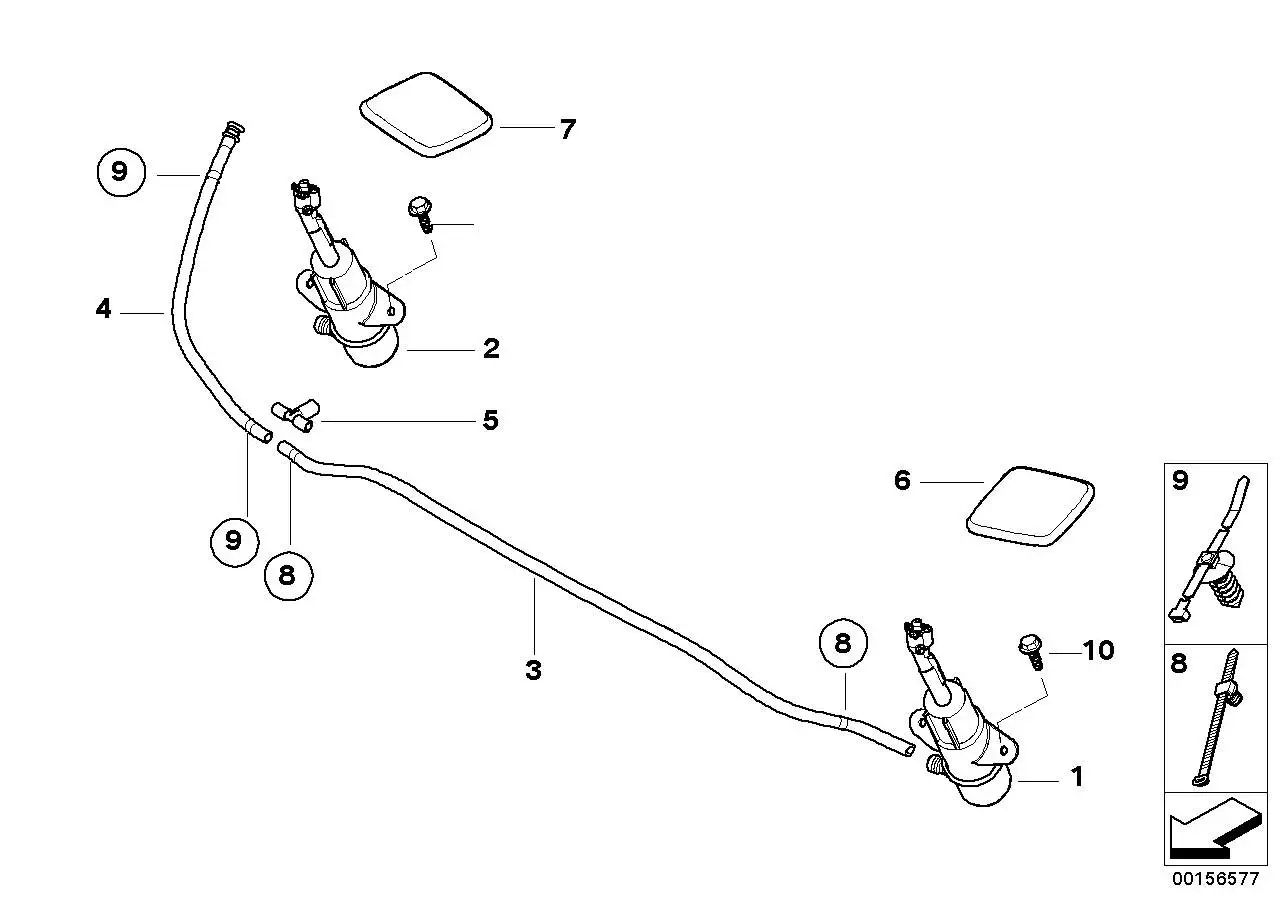BMW Spritzdüse links E71 E72 61677308525 - Bildposition 01
