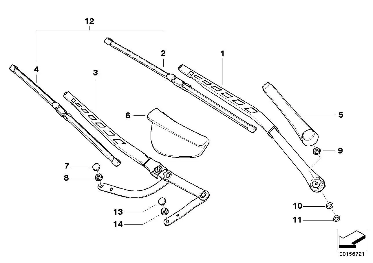 BMW Ausgleichscheibe Wischarm E60 E61 E63 E64 61617049185 - Bildp