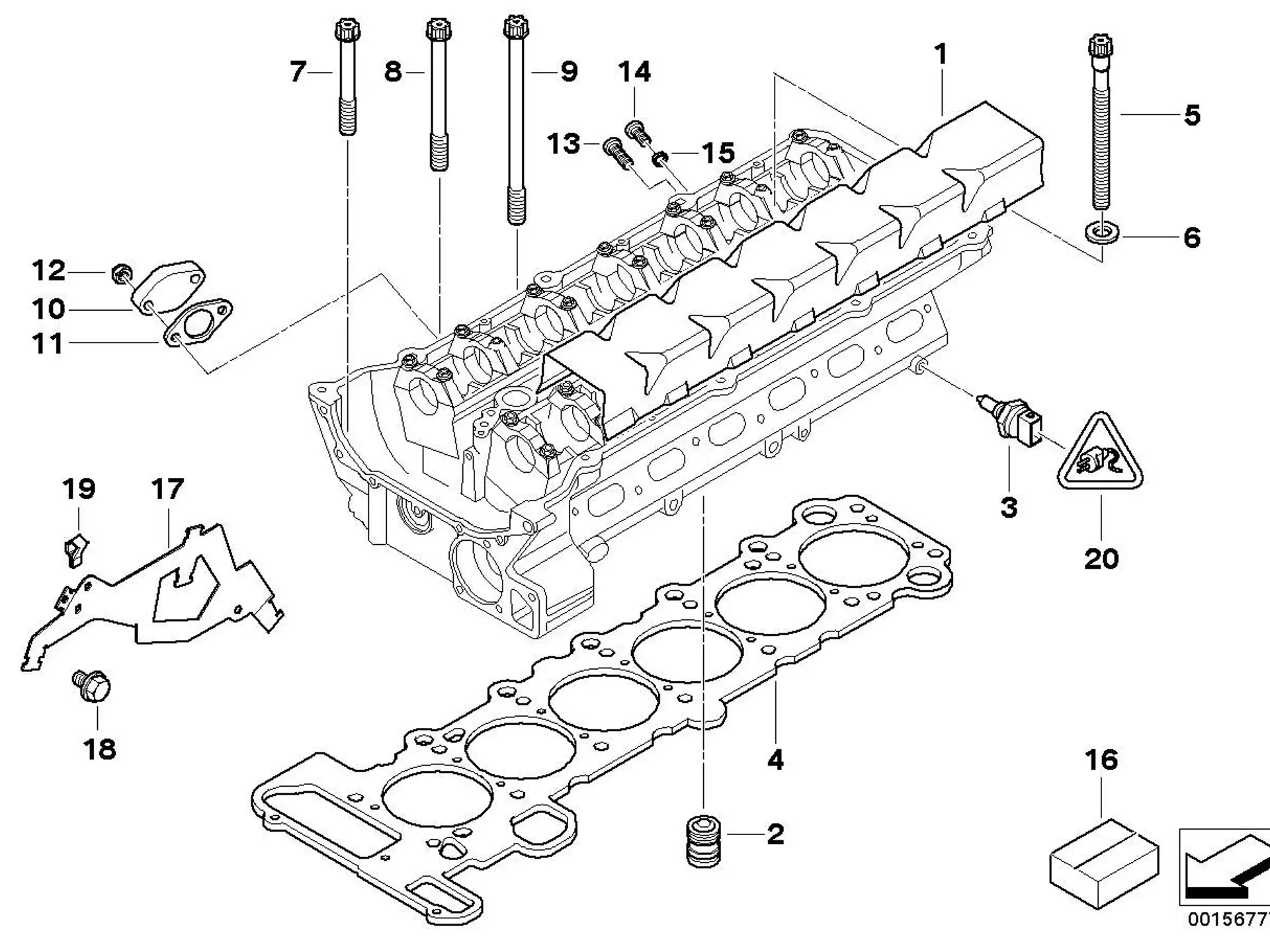 BMW Satz Schrauben f. Zylinderkopf E36 E38 E39 E46 E53 E60 E61 E65 E66 E83 E85 11121740065