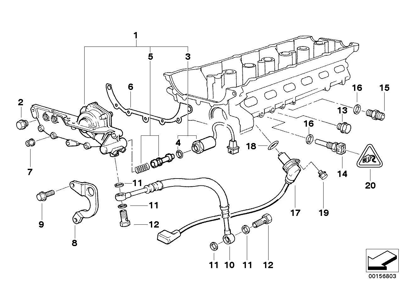BMW Ölleitung E36 E38 E39 E46 E53 E60 E61 E65 E66 E83 E85 11361705532