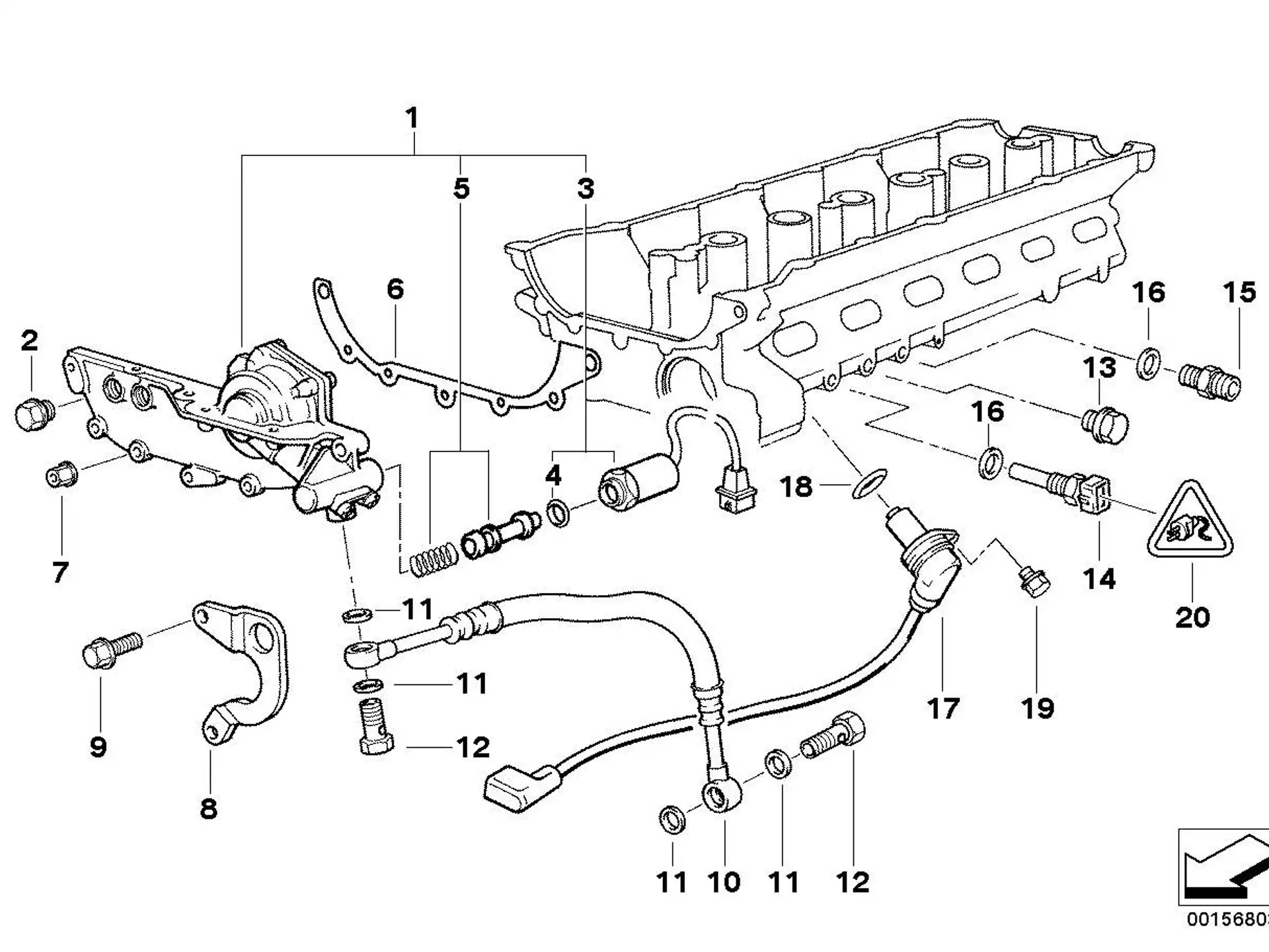 BMW Ölleitung E36 E38 E39 E46 E53 E60 E61 E65 E66 E83 E85 11361705532