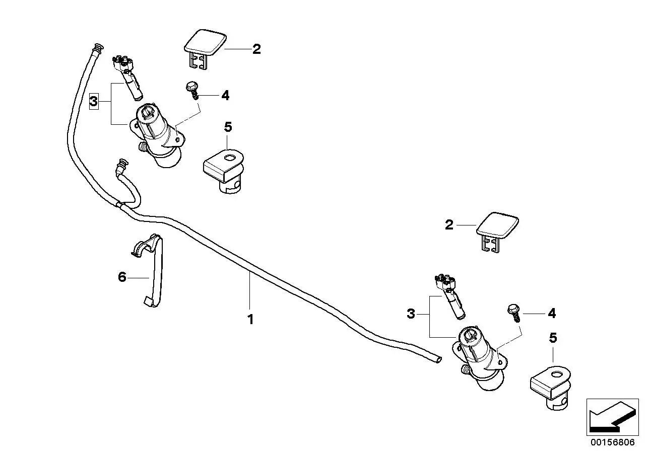 BMW Spritzdüse links E83 61673416467 - X3 E83