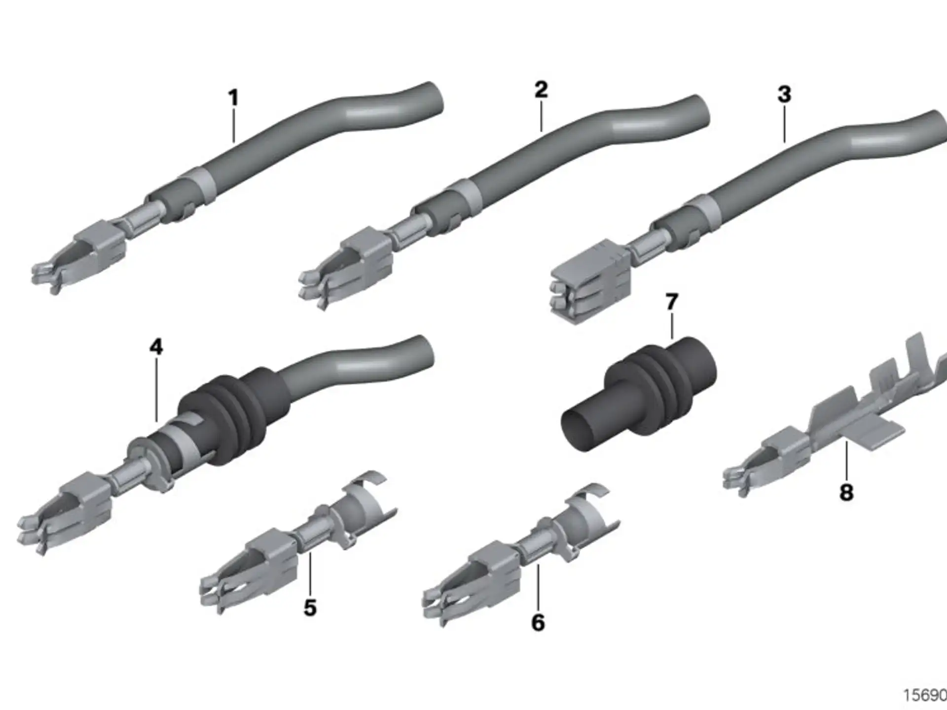 BMW Doppelflachfederkontakt mit Kabel E36 E38 E39 E46 E52 E53 E60 E61 E63 E64 E65 E66 E70 E71 E72 E81 E82 E83 E84 E85 E86 E87 E88 E89 E90 E91 E92 E93 F01 F02 F04 F06 F07 F10 F11 F12 F13 F15 F16 F20 F21 F25 F26 F30 F31 F32 F34 F39 F48 F85 F86 F90 G01 G02 G