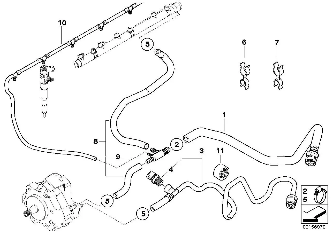 BMW Schlauchhalter E60 E61 E65 E66 E85 E86 12517516415