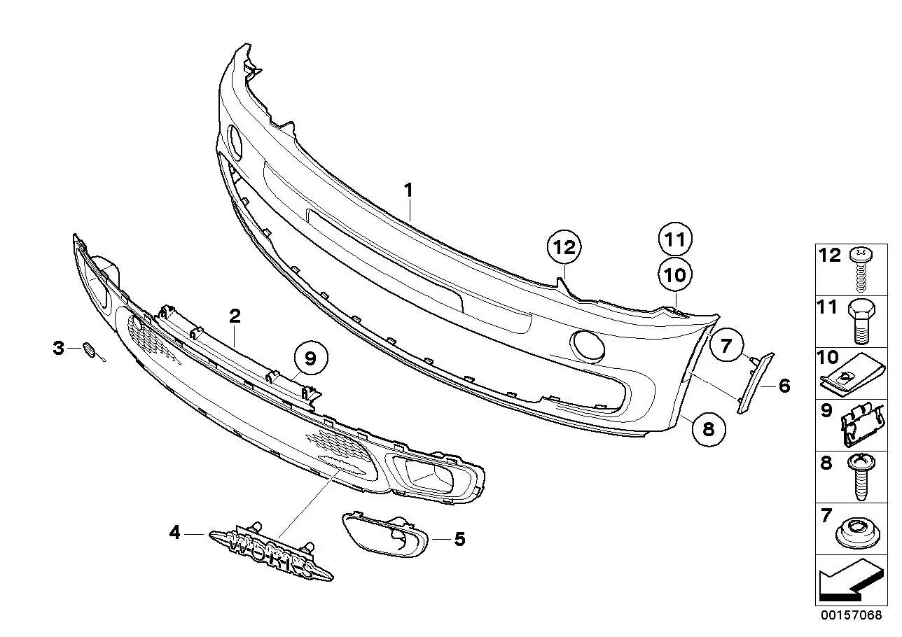 BMW Klammer E53 51328239496 - X5 E53 SAV / Bildposition 09