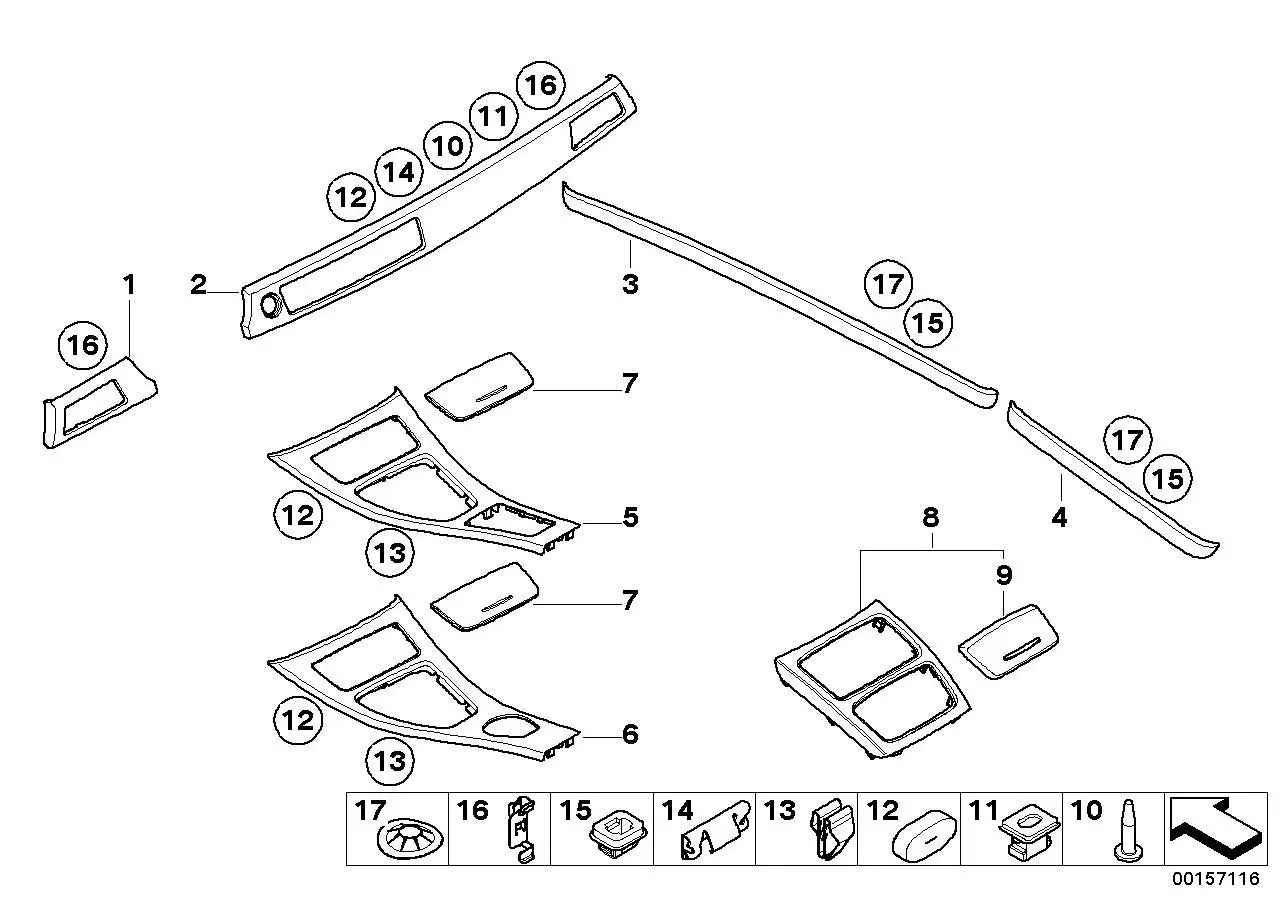 BMW Deckel Ablagebox hinten E92 E93 51168044930
