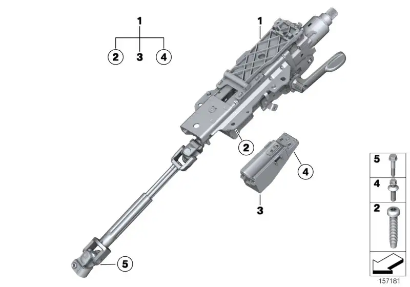 BMW Lenksäulenverstellung mechanisch R55 R56 R57 R58 R59 32302752