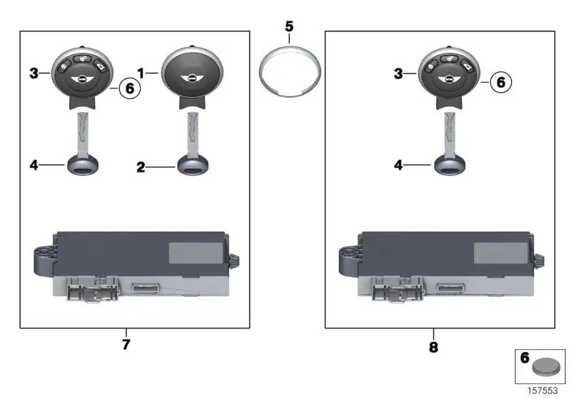BMW Funkfernbedienung PCA 61303456372 - Bildposition 03