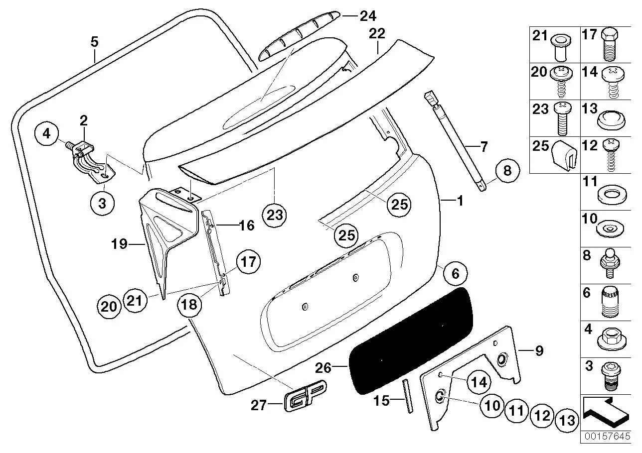 BMW Heckklappe 41627187939 - Bildposition 01
