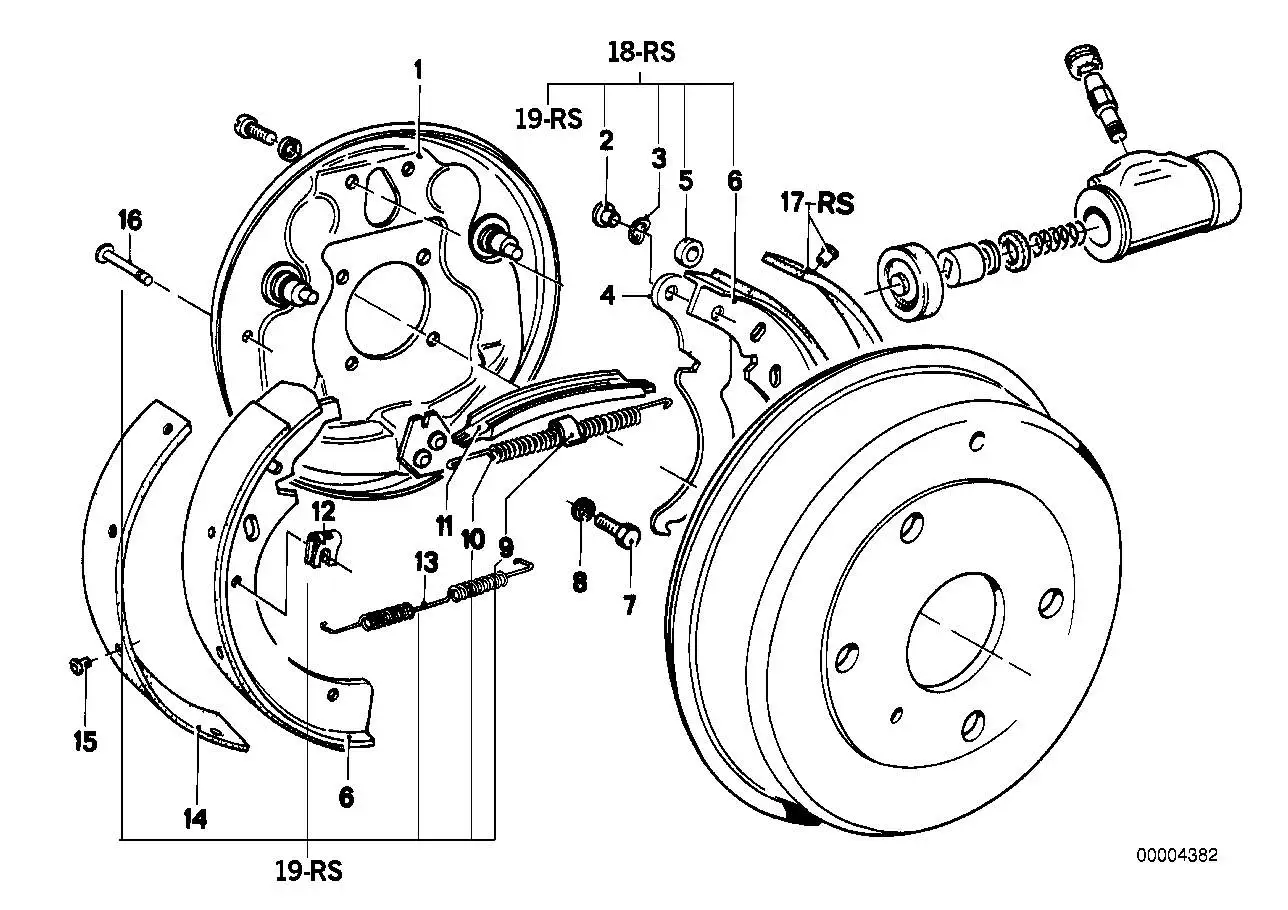 BMW Bremsbacke asbestfrei E12 E21 34211159588 - Bildposition 06