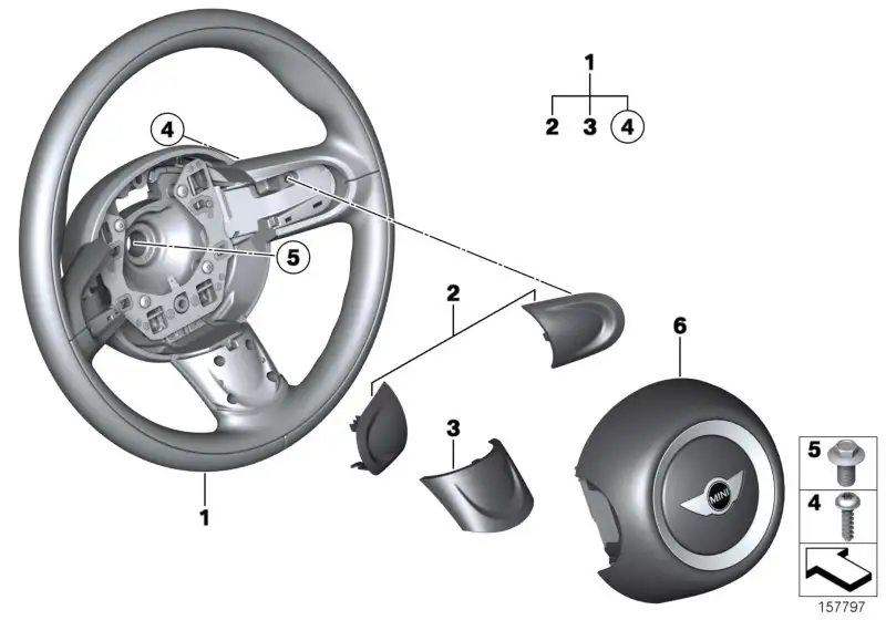 BMW Sportlenkrad Leder R56 32306858010
