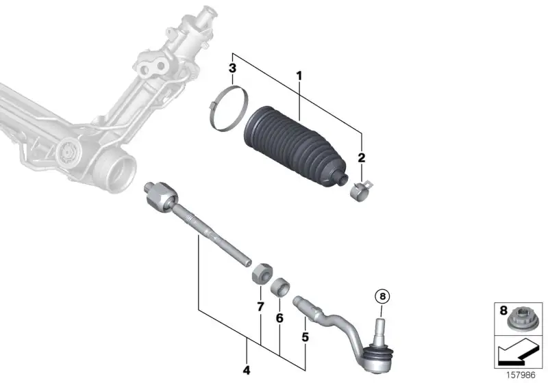 BMW Reparatursatz Faltenbalg E70 E71 F15 F16 32106779622 - Bildpo