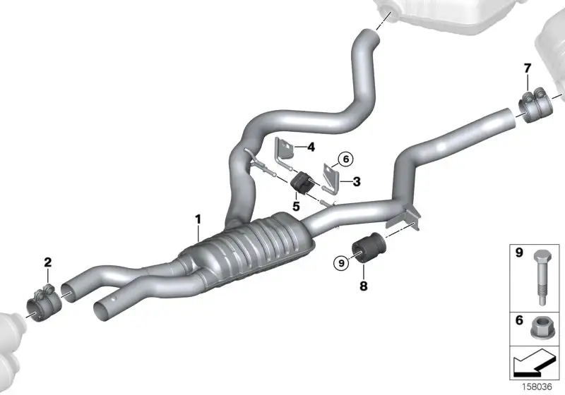 BMW Sechskantmutter E46 E53 E60 E61 E63 E64 E65 E66 E70 E71 E72 E