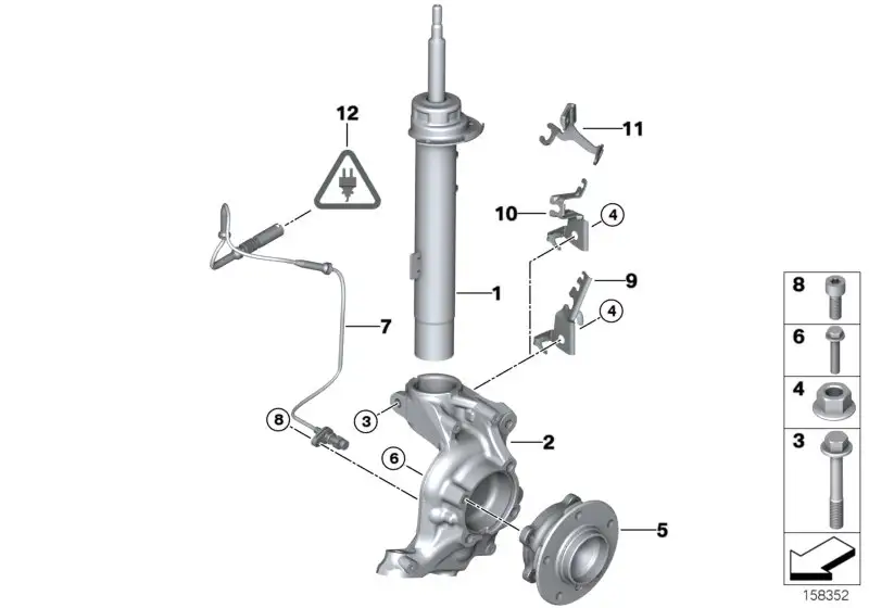 BMW Impulsgeber DSC vorn E81 E82 E87 E88 E90 E91 E92 E93 34526762
