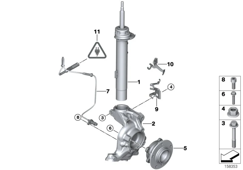 BMW Sechskantschraube mit Scheibe M10x80-U1-10.9 M10X80 07119905418