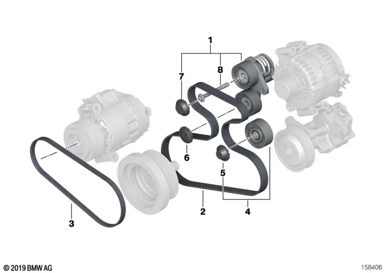 BMW Umlenkrolle E70 11287542887