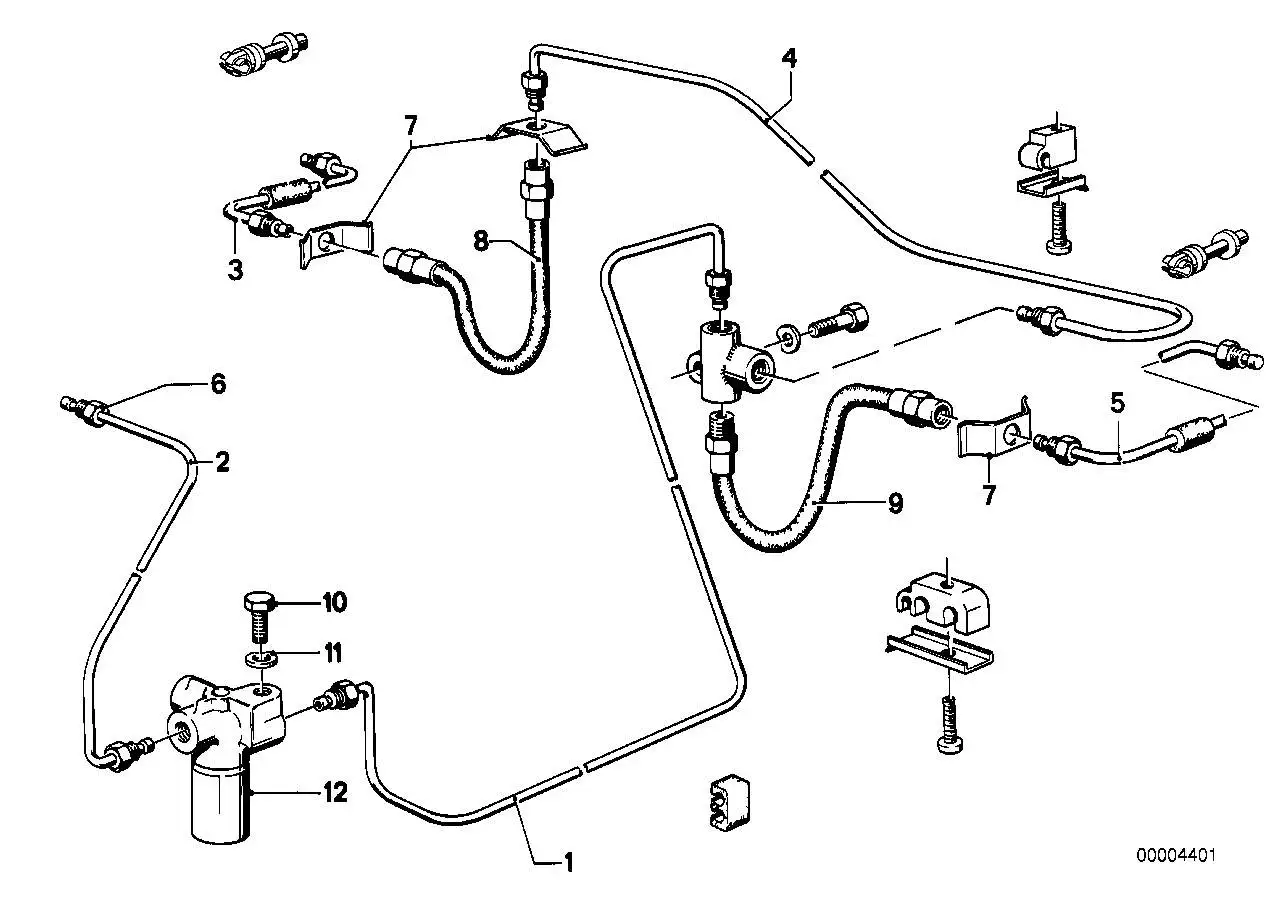 BMW Rohrleitung E12 E21 E31 E32 E34 34326755588 - Bildposition 04