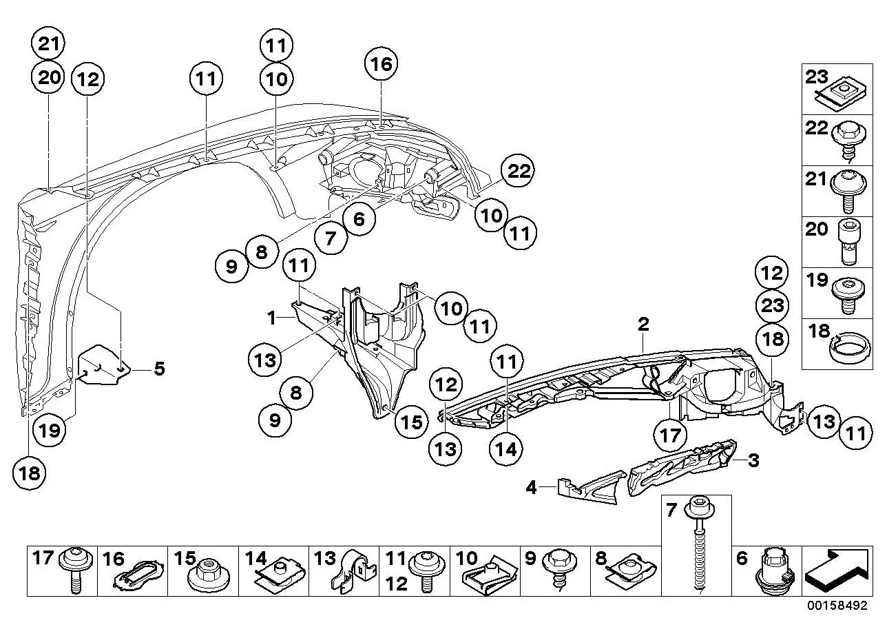 BMW Halter grundiert links E70 E71 E72 41007199369 - Bildposition