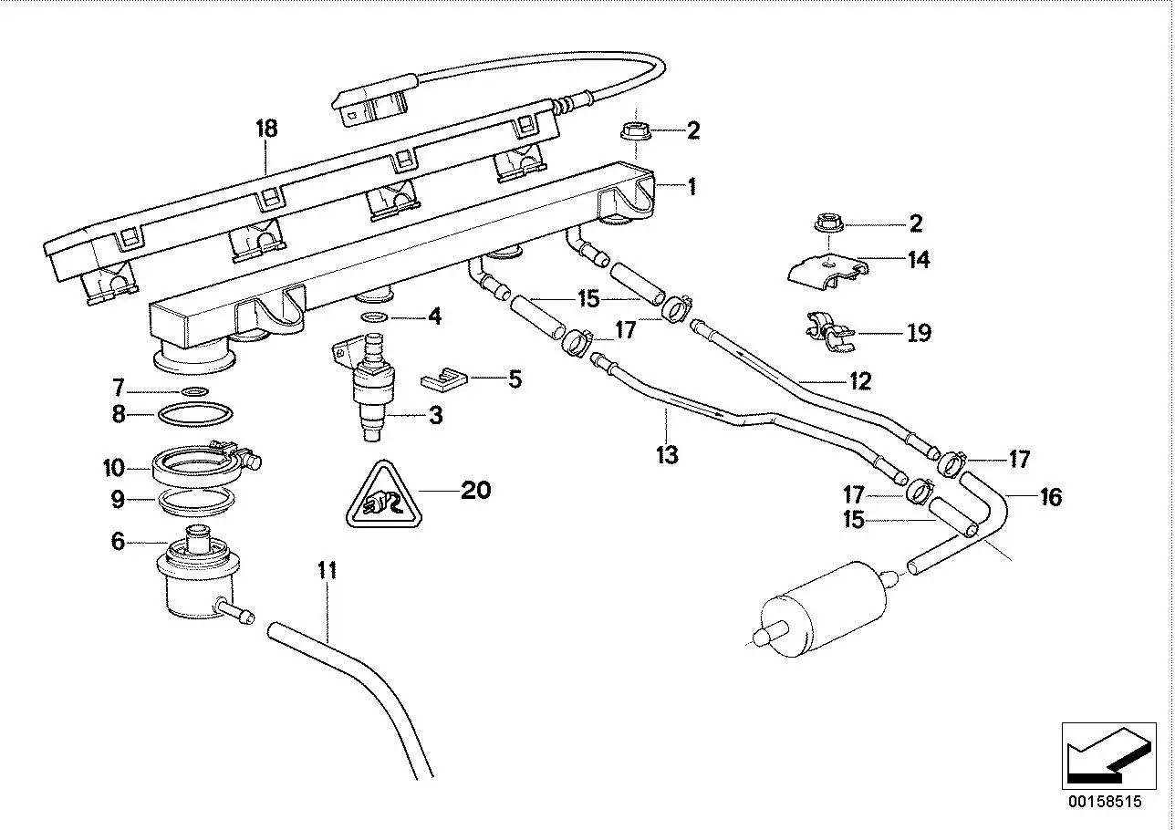 BMW O-Ring E30 E31 E32 E34 E36 E38 E39 E46 E52 E53 13531720252 -
