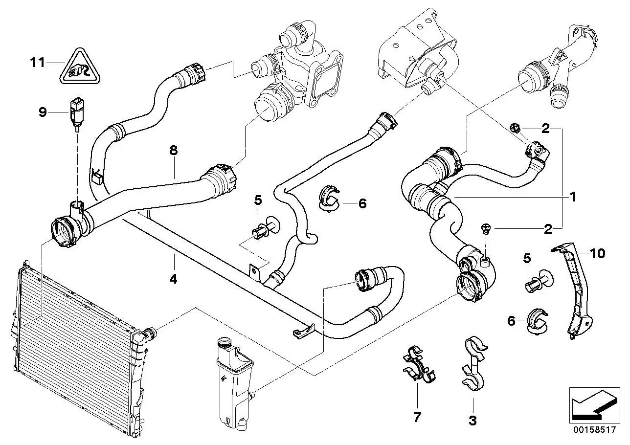 BMW Schlauchhalter E46 17127515829 - Bildposition 10