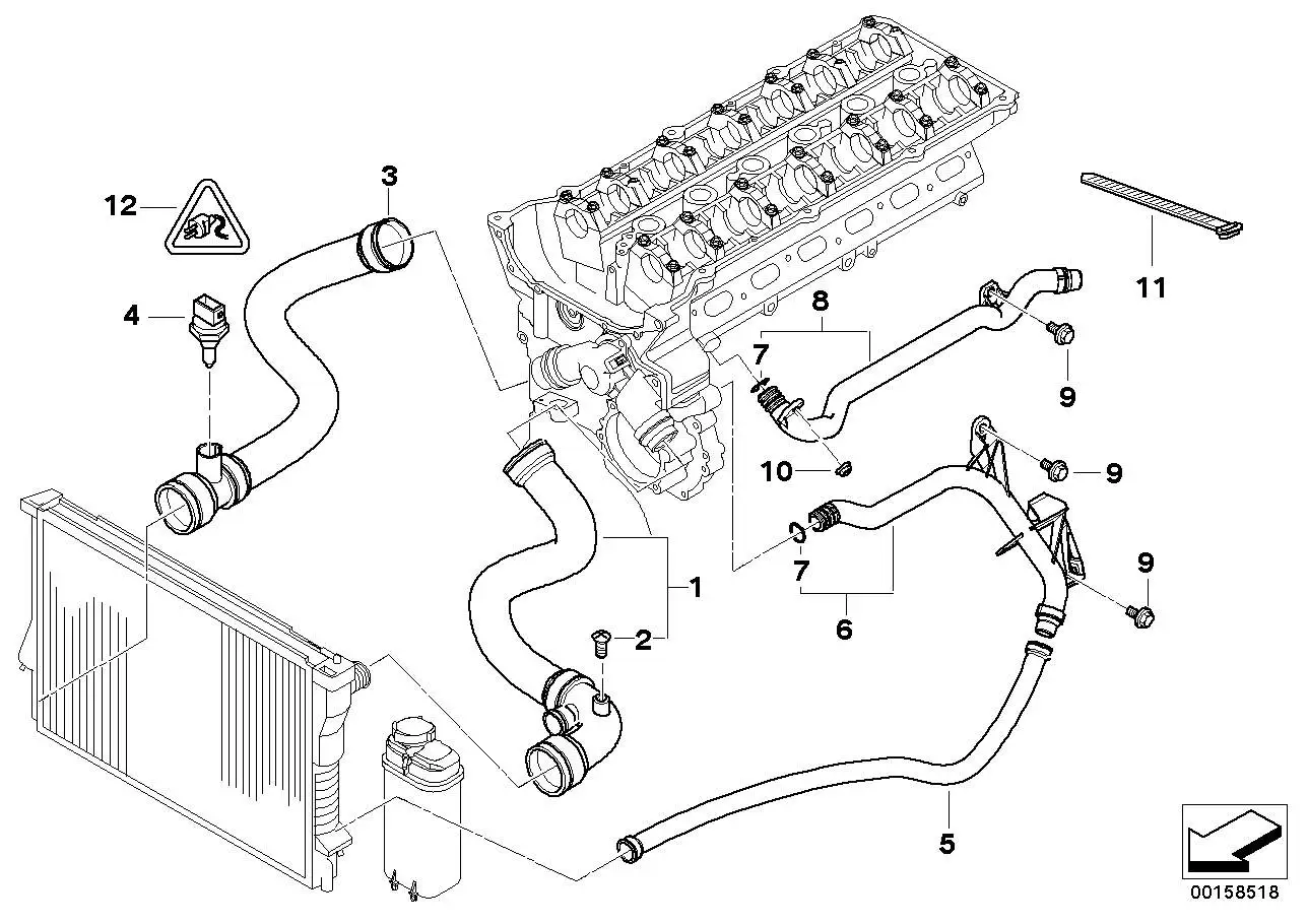 BMW Wasserschlauch E46 17127510952 - 3er E46