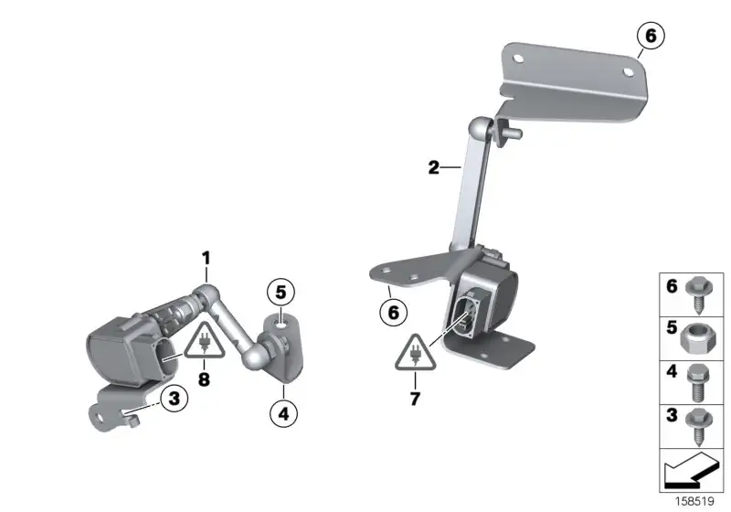 BMW Höhenstandssensor vorne R55 R56 R57 R58 R59 37146886156