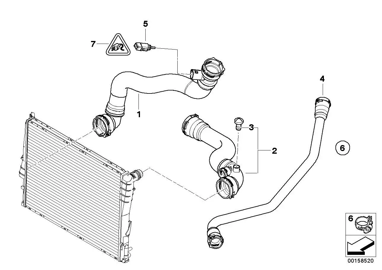 BMW Wasserschlauch E85 17127514404 - Z4 E85