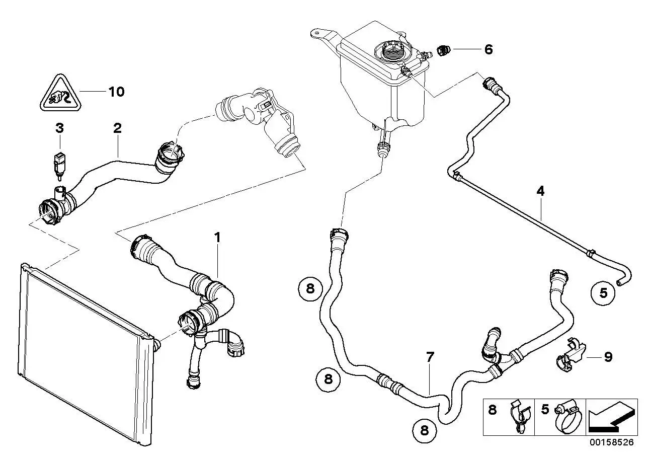 BMW Entlüftungsleitung E60 E61 E63 E64 17127519247 - 5er E60, 5er