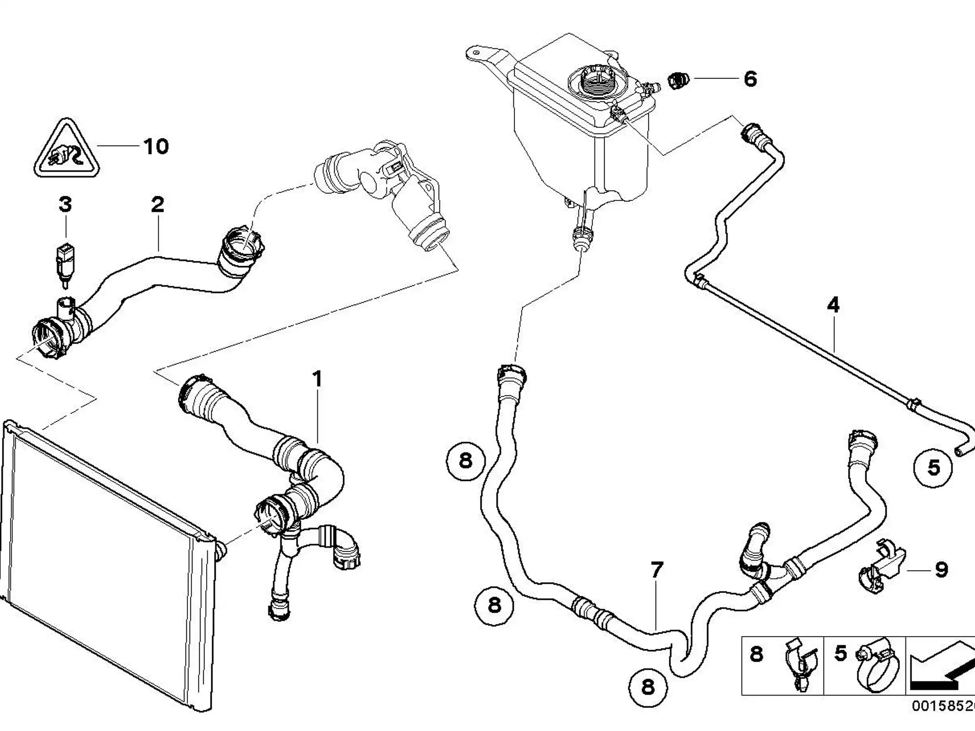 BMW Schlauchhalter E60 E61 E63 E64 E65 E66 E82 E88 E89 E90 E91 E92 E93 F01 F02 I01 17127533721