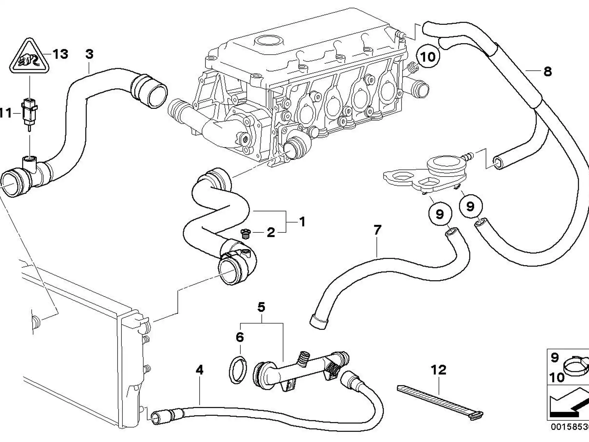 BMW Wasserschlauch E46 11531436407