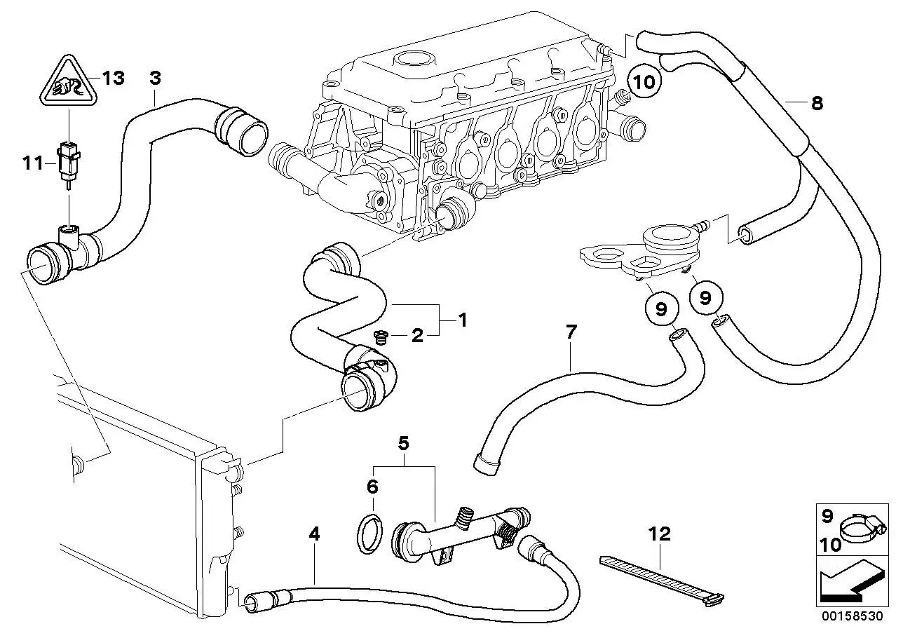 BMW Wasserschlauch E46 11531436407 - 3er E46