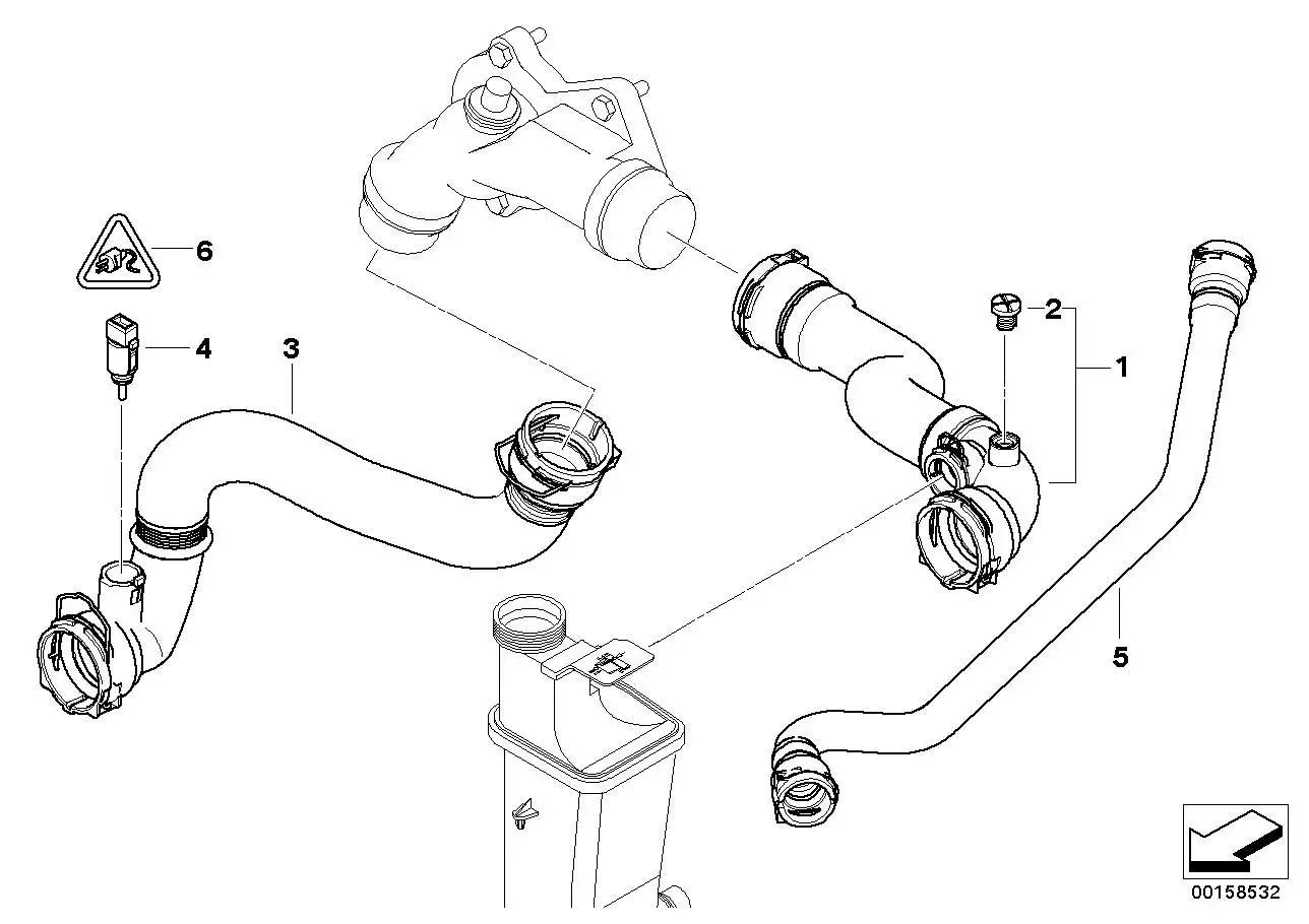 BMW Kühlmittelschlauch E83 17123413819 - Bildposition 03