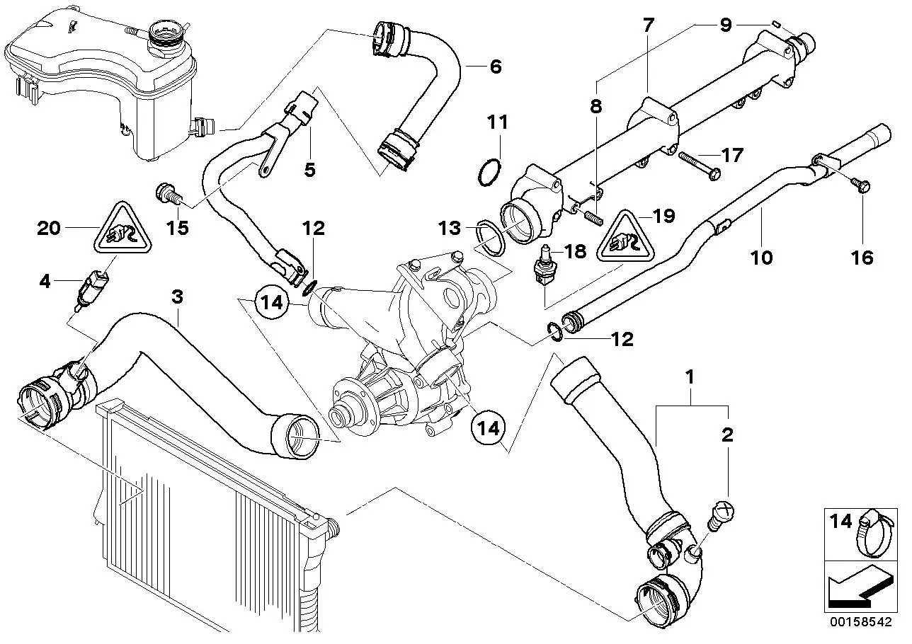 BMW Wasserschlauch E46 11537830713