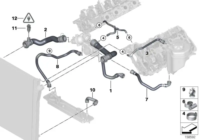 BMW Kühlmittelschlauch E70 17127544549 - Bildposition 08