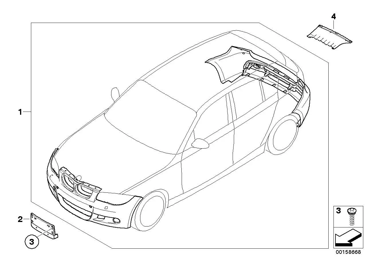 BMW Nebelscheinwerfer rechts E70 E81 E82 E83 E84 E87 E88 63176924