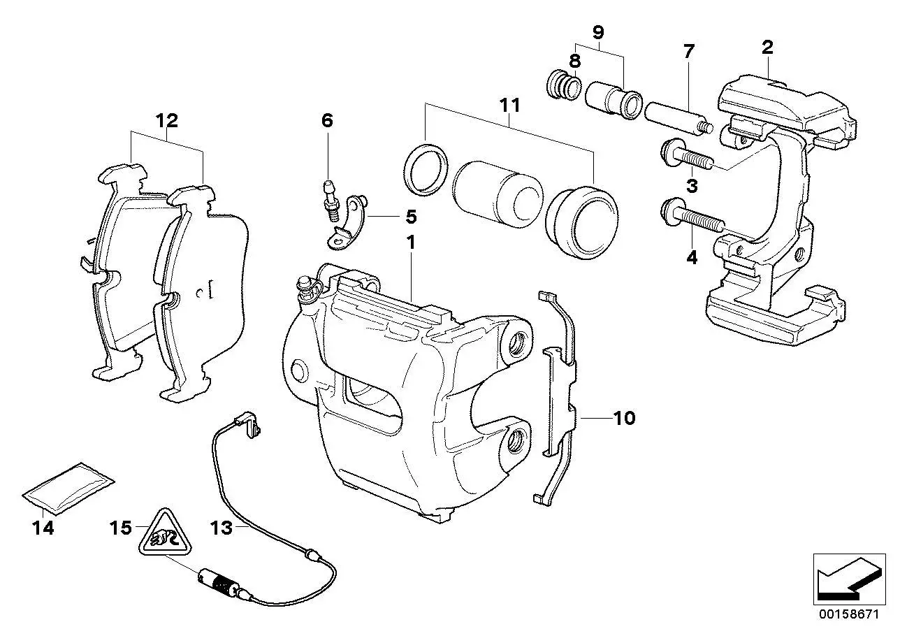 BMW Führungsschraube E53 E60 E61 E63 E64 E65 E66 E82 E84 E89 E90