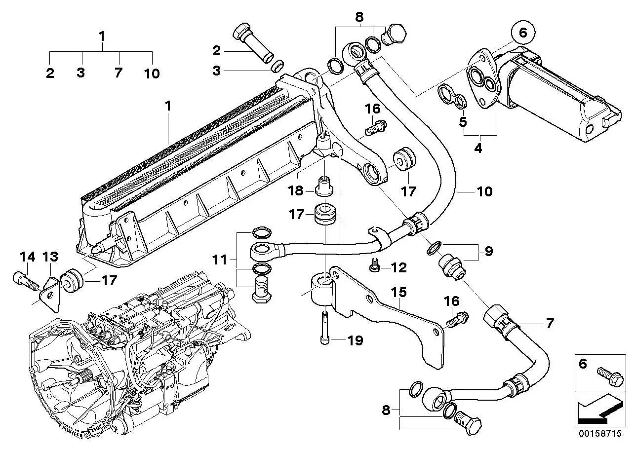 BMW Getriebeölkühler E60 E61 E63 E64 23017838937