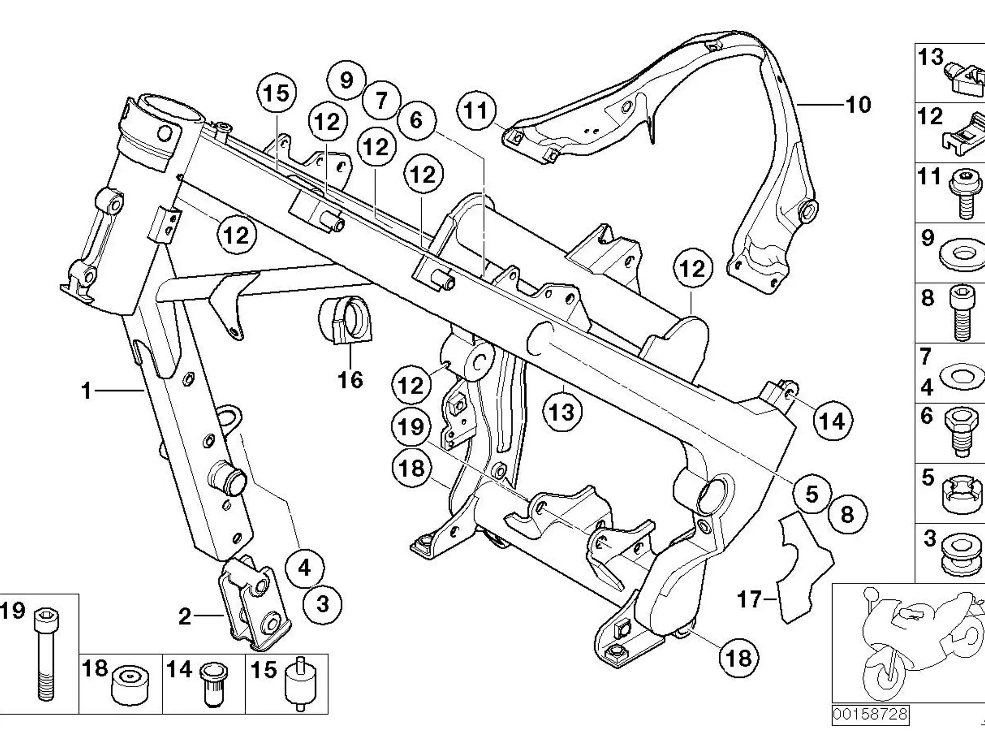 BMW Halter Bremsleitung rechts R13 34327654660