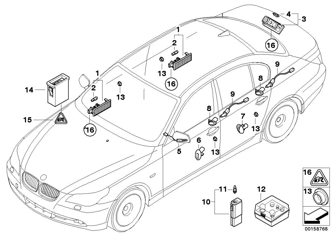 BMW Innenraumleuchte E60 E61 E63 E64 E65 E66 E70 E71 E72 E84 E85