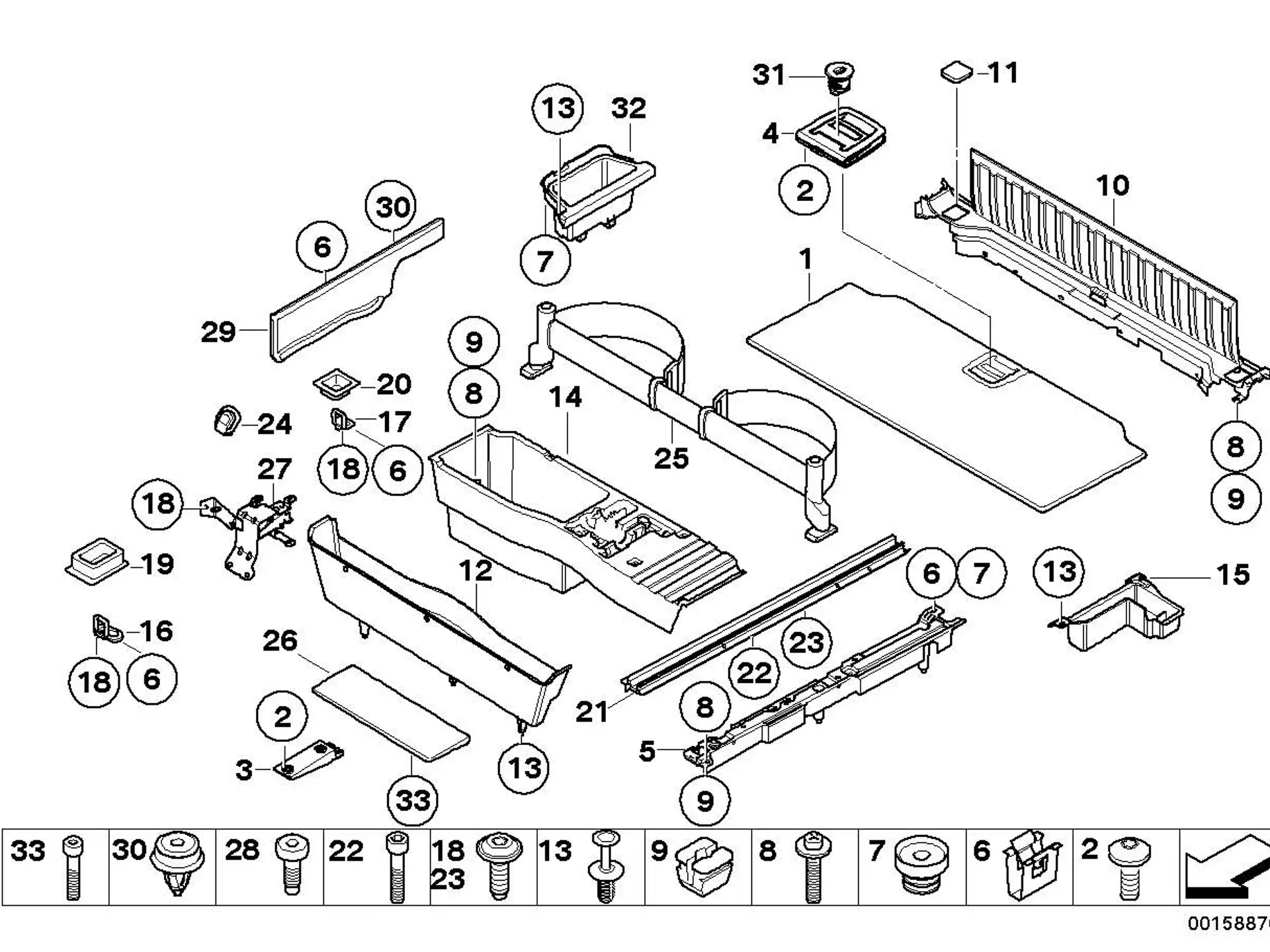 BMW Griff Einlegeboden Gepäckraum E61 E70 E71 51476958161