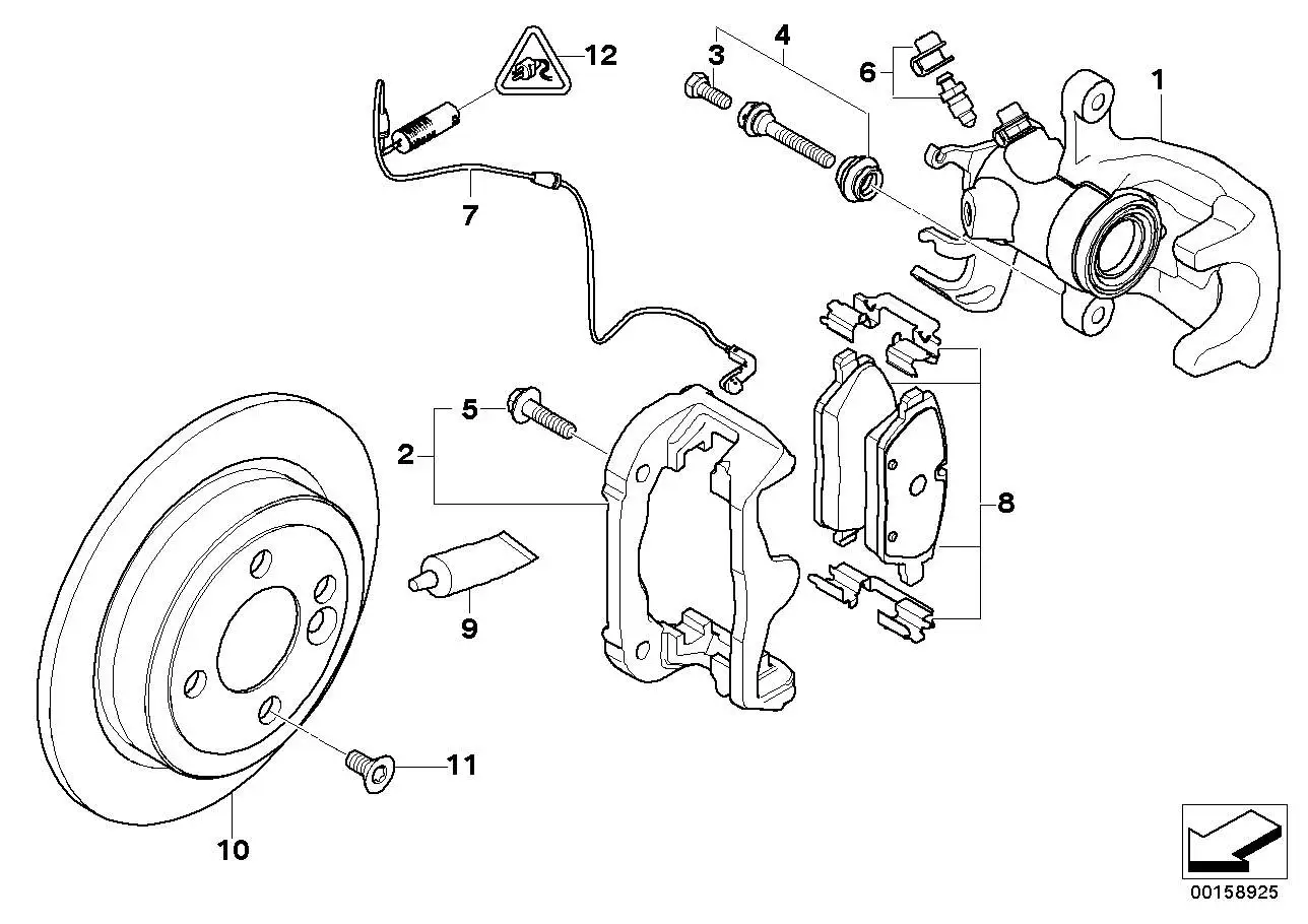 BMW Bremsträger R55 R56 R57 R58 R59 34206780863 - MINI
