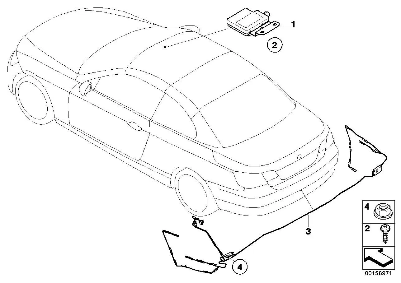 BMW Antenne Stossfänger TV/DAB E93 65206947252